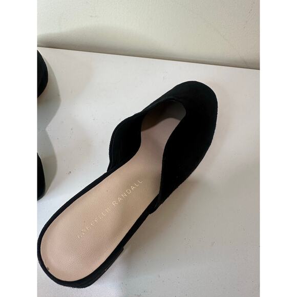 Loeffler Randall Suede Black Heeled Mules - Picture 6 of 7